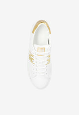Versace Greca Lurex Low-Top Sneakers White 1014460 1A00776-2W110