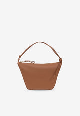 Loewe Mini Hammock Leather Hobo Bag Brown A538G13X01 0-TAN