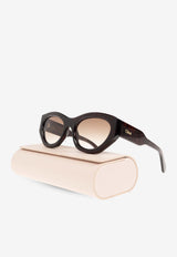 Chloé Gayia Oval Sunglasses Brown CH0220S 0-002