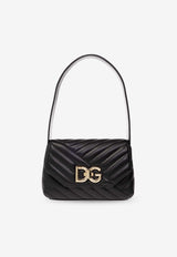 Dolce & Gabbana Lop Quilted Leather Shoulder Bag Black BB7487 AD155-80999