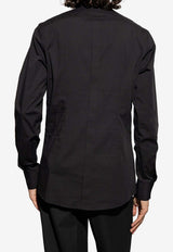 Dolce & Gabbana Long-Sleeved Classic Shirt Black G5EJ0T GG826-N0000