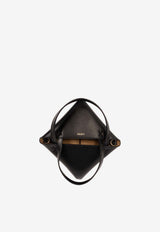 Loewe Mini Puzzle Fold Leather Tote Bag Black A657V25X01 0-BLACK
