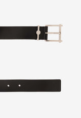 Medusa-Buckle Calf Leather Belt