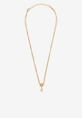 Ferragamo Gancini Pearl Necklace Gold 760782 NKL NEWGAN P 776607-ORO PERLE