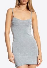 Jacquemus Fiesta Glittered Mini Dress Silver 233KN349 2344-980