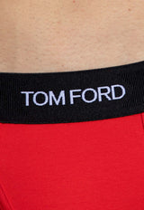 Tom Ford Logo Waistband Briefs Red T4LC11040 0-632