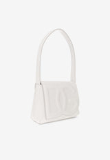 Dolce & Gabbana Embossed DG Logo Leather Shoulder Bag White BB7516 AW576-80002