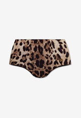 Dolce & Gabbana Leopard Print Bikini Briefs Brown O2A16J ONO11-HY13M