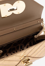Dolce & Gabbana Lop Quilted Leather Shoulder Bag Gold BB7312 AP308-8H945