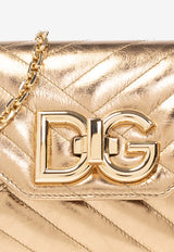 Dolce & Gabbana Lop Quilted Leather Shoulder Bag Gold BB7312 AP308-8H945