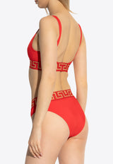 Versace Greca Border Bikini Bottom Red DÓŁ ABD01093 1A11119-A1203