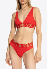 Versace Greca Border Bikini Bottom Red DÓŁ ABD01093 1A11119-A1203