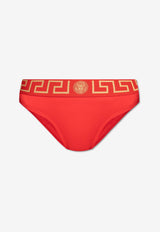 Versace Greca Border Bikini Bottom Red DÓŁ ABD01093 1A11119-A1203