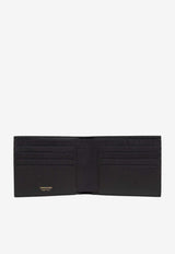 Ferragamo Gancini Leather Bi-Fold Wallet Black 661457 MICRO GANCIO 775650-NERO