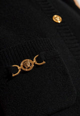 Versace Knitted Wool Mini Dress Black 1015759 1A11287-1B000