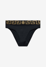 Versace Greca Bikini Bottom Black DÓŁ ABD01093 1A11119-A1008