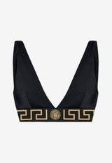 Versace Greca Border Bikini Top Black GÓRA ABD01094 1A11119-A1008