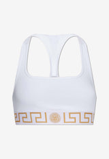 Versace Greca Racerback Bra White AUD01039 1A10011-A1001