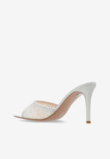 Gianvito Rossi Rania 85 Crystal Mesh Mules White G15040 85RIC-COZOFOF