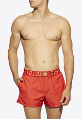 Versace Greca Border Swim Shorts Red KĄPIELOWE ABU01022 1A11120-A9X2