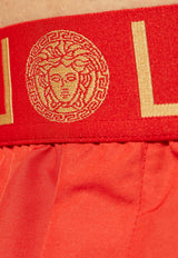 Versace Greca Border Swim Shorts Red KĄPIELOWE ABU01022 1A11120-A9X2