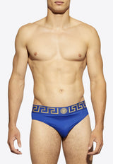 Versace Greca Border Swimming Briefs Blue ABU01025 1A11119-A85K