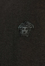 Versace Medusa Wool-Blend Knitted Sweater Black 1010534 1A07614-1B000