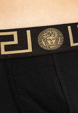 Versace Medusa Greca Waistband Boxers - Set of 2 Black AU10181 1A10011-A80G