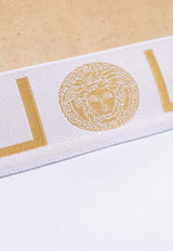 Versace Greca Border Swimming Briefs White ABU01025 1A11119-2W110