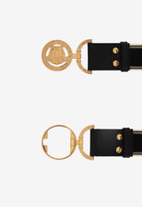 Versace Medusa '95 Wide Leather Belt Black 1016533 1A07131-1B00V