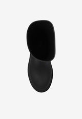 Off-White Mid-Calf Logo Rain Boots Black OWIE049C99 MAT001-1001