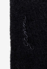 GANNI Wool Tied Balaclava Snood Black A6223 5840-099