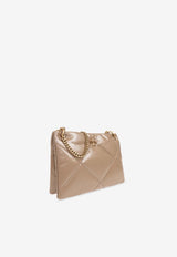 Tory Burch Kira Quilted Leather Shoulder Bag Beige 161885 0-250