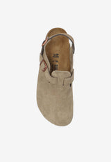 Birkenstock Tokio Closed-Toe Suede Clogs Taupe 1028323 0-TAUPE