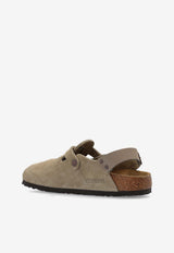 Birkenstock Tokio Closed-Toe Suede Clogs Taupe 1028323 0-TAUPE