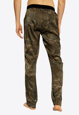 Tom Ford Silk Military Camo Pajama Pants Green T4H201550 0-309