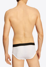 Tom Ford Logo Jacquard Briefs - Set of 2 White T4XC11410 0-100