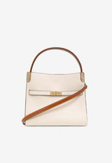Tory Burch Lee Radziwill Leather Shoulder Bag Cream 158641 0-122