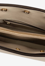 Tory Burch Lee Radziwill Leather Shoulder Bag Cream 158641 0-122