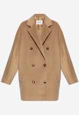 Max Mara Rebus Double-Breasted Wool Coat Beige REBUS 2421086011-001