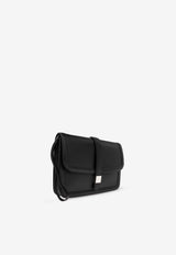 Max Mara Bianca Leather Clutch Bag Black BIANCACLUTCH 2424516032-001