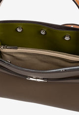 Tory Burch Lee Radziwill Leather Shoulder Bag Brown 158716 0-250