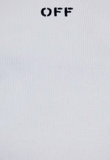 Off-White OFF Stamp Ribbed Tank Top White OWAD072C99 JER002-0110