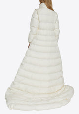 Moncler Verone Extra-Long Down Jacket White J20931C00048 5985T-034