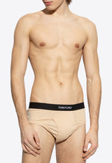 Tom Ford Logo Waistband Briefs Beige T4LC11040 0-272