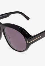 Tom Ford Inger Oversized Round Sunglasses Gray FT1113 0-5901A