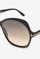 Tom Ford Rosemin Butterfly Sunglasses Gray FT1013 0-6401B