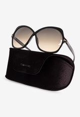 Tom Ford Rosemin Butterfly Sunglasses Gray FT1013 0-6401B
