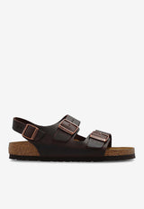 Birkenstock Milano Buckle Leather Sandals Brown 34873 0-HABANA