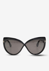 Tom Ford Beatrice Butterfly Sunglasses Gray FT1196 0-6501A